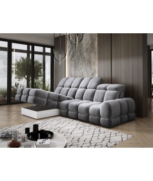 Narożnik TOLLO MINI S Lewostronny Elektryczna regulacja Salvador 14 kolor Szary WERSAL