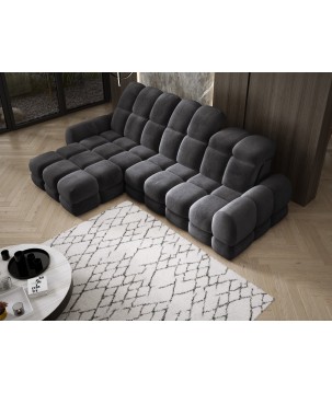 Narożnik TOLLO MINI S Lewostronny Elektryczna regulacja Salvador 15 kolor Antracytowy WERSAL