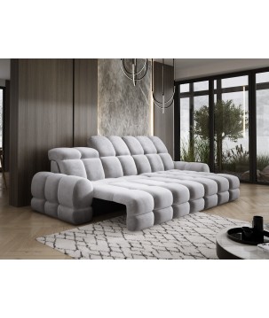 Narożnik TOLLO MINI S Prawostronny Elektryczna regulacja Salvador 13 kolor Srebrny WERSAL