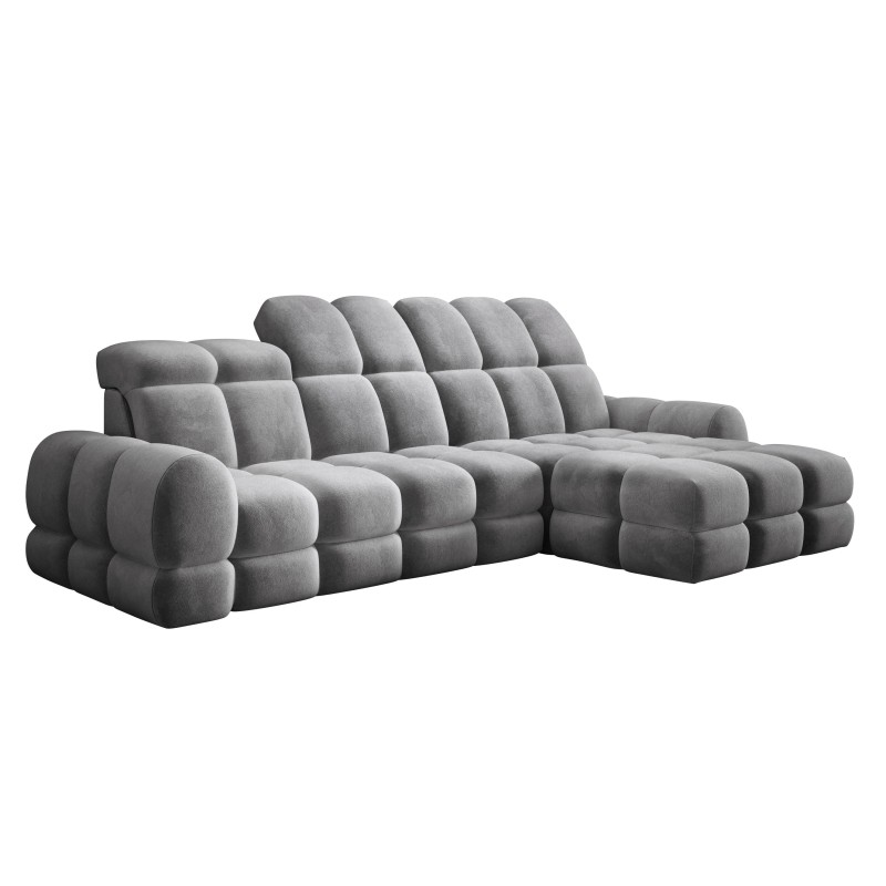 Narożnik TOLLO MINI S Prawostronny Elektryczna regulacja Salvador 14 kolor Szary WERSAL