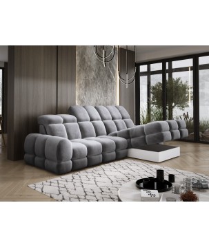 Narożnik TOLLO MINI S Prawostronny Elektryczna regulacja Salvador 14 kolor Szary WERSAL