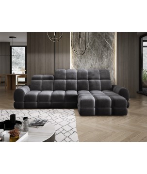 Narożnik TOLLO MINI S Prawostronny Elektryczna regulacja Salvador 15 kolor Antracytowy WERSAL