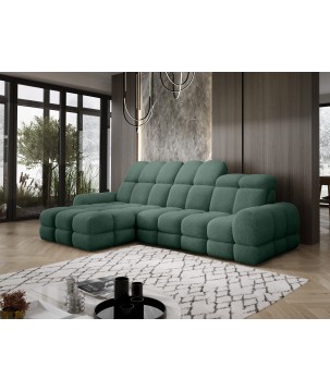 Narożnik TOLLO MINI S Lewostronny Elektryczna regulacja Bubble 12 kolor Jasny Zielony WERSAL