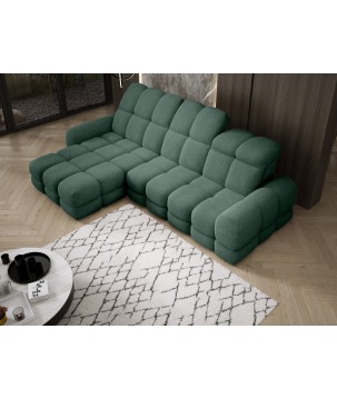 Narożnik TOLLO MINI S Lewostronny Elektryczna regulacja Bubble 12 kolor Jasny Zielony WERSAL