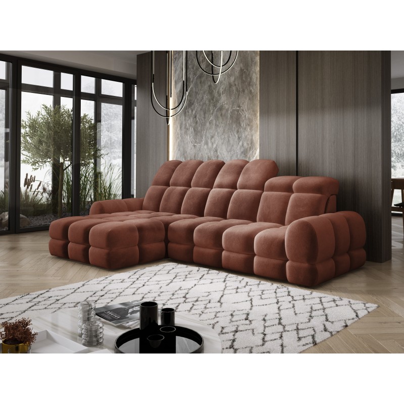 Narożnik TOLLO MINI S Lewostronny Elektryczna regulacja Salvador 07 kolor Rustykalny WERSAL