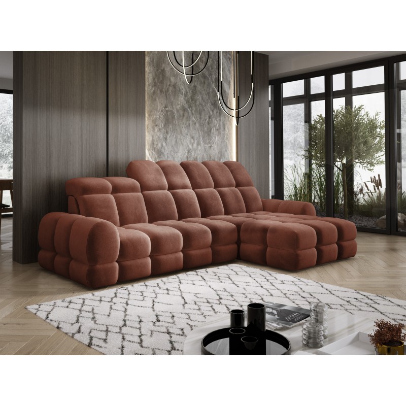 Narożnik TOLLO MINI S Prawostronny Elektryczna regulacja Salvador 07 kolor Rustykalny WERSAL