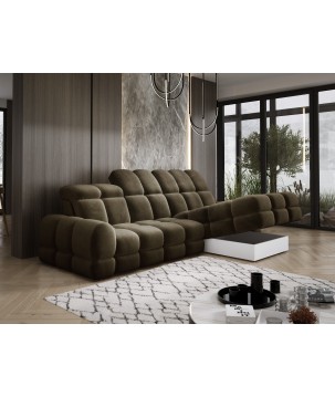 Narożnik TOLLO MINI S Prawostronny Elektryczna regulacja Salvador 10 kolor Oliwkowy WERSAL