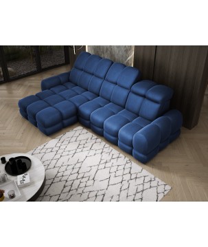 Narożnik TOLLO MINI S Lewostronny Elektryczna regulacja Solar 79 kolor Niebieski WERSAL