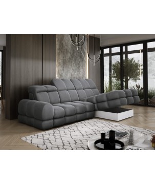 Narożnik TOLLO MINI S Prawostronny Elektryczna regulacja Solar 96 kolor Szary WERSAL