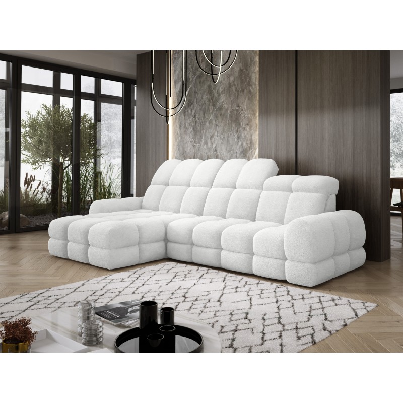 Narożnik TOLLO MINI S Lewostronny Elektryczna regulacja Bubble 01 kolor Biały WERSAL