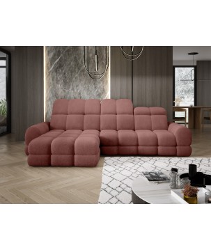 Narożnik TOLLO MINI S Lewostronny Elektryczna regulacja Bubble 09 kolor Miedziany WERSAL