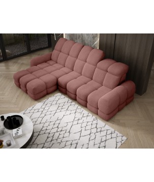 Narożnik TOLLO MINI S Lewostronny Elektryczna regulacja Bubble 09 kolor Miedziany WERSAL