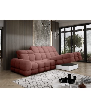 Narożnik TOLLO MINI S Prawostronny Elektryczna regulacja Bubble 09 kolor Miedziany WERSAL