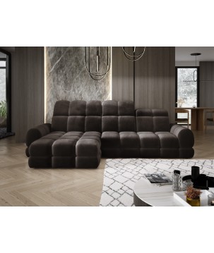 Narożnik TOLLO MINI S Lewostronny Elektryczna regulacja Salvador 04 kolor Szary WERSAL