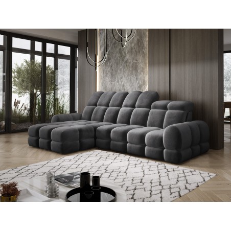 Narożnik TOLLO MINI S Lewostronny Elektryczna regulacja Salvador 15 kolor Antracytowy WERSAL