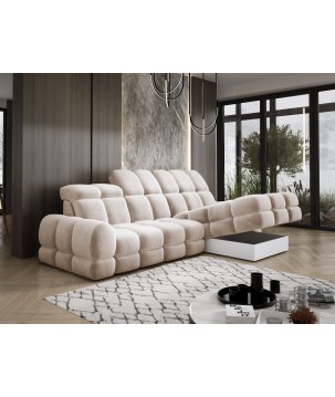 Narożnik TOLLO MINI S Prawostronny Elektryczna regulacja Salvador 01 kolor Kremowy WERSAL