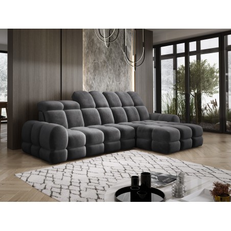 Narożnik TOLLO MINI S Prawostronny Elektryczna regulacja Salvador 15 kolor Antracytowy WERSAL