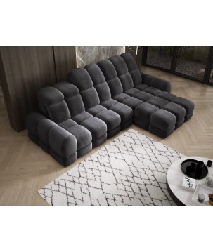 Narożnik TOLLO MINI S Prawostronny Elektryczna regulacja Salvador 15 kolor Antracytowy WERSAL