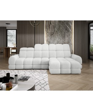 Narożnik TOLLO MINI S Prawostronny Elektryczna regulacja Bubble 01 kolor Biały WERSAL