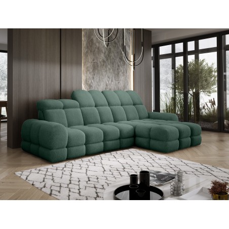 Narożnik TOLLO MINI S Prawostronny Elektryczna regulacja Bubble 12 kolor Jasny Zielony WERSAL