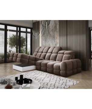 Narożnik TOLLO MINI S Lewostronny Elektryczna regulacja Salvador 03 kolor Brązowy WERSAL