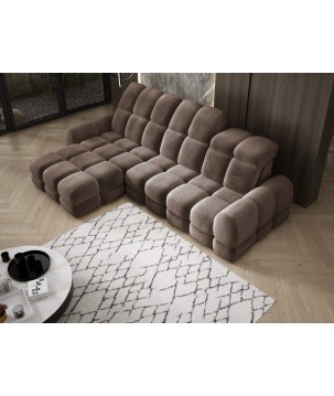 Narożnik TOLLO MINI S Lewostronny Elektryczna regulacja Salvador 03 kolor Brązowy WERSAL