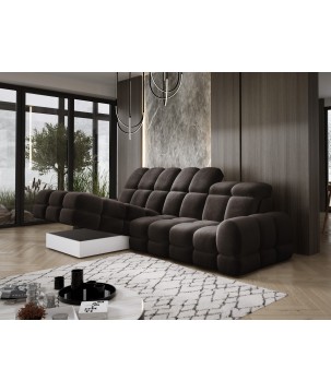 Narożnik TOLLO MINI S Lewostronny Elektryczna regulacja Salvador 04 kolor Szary WERSAL