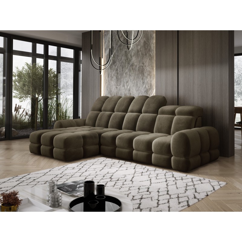 Narożnik TOLLO MINI S Lewostronny Elektryczna regulacja Salvador 10 kolor Oliwkowy WERSAL