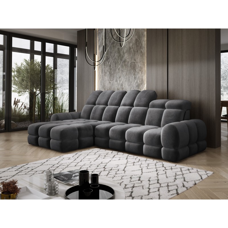 Narożnik TOLLO MINI S Lewostronny Elektryczna regulacja Salvador 15 kolor Antracytowy WERSAL