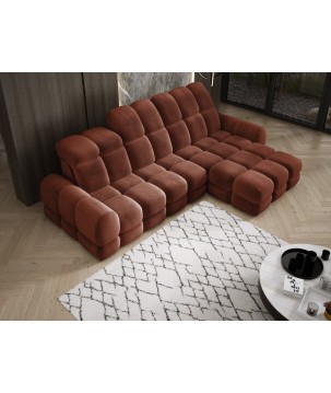 Narożnik TOLLO MINI S Prawostronny Elektryczna regulacja Salvador 07 kolor Rustykalny WERSAL