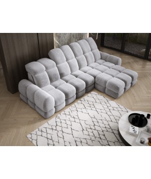 Narożnik TOLLO MINI S Prawostronny Elektryczna regulacja Salvador 13 kolor Srebrny WERSAL