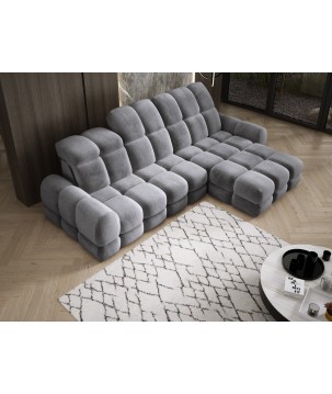 Narożnik TOLLO MINI S Prawostronny Elektryczna regulacja Salvador 14 kolor Szary WERSAL