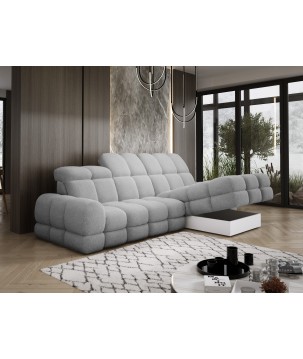 Narożnik TOLLO MINI S Prawostronny Elektryczna regulacja Bubble 06 kolor Jasny Szary WERSAL