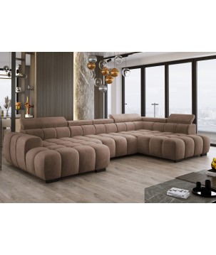 Narożnik BULL XL Prawostronny z elektryczną funkcją regulacji tkanina Salvador 04 WERSAL