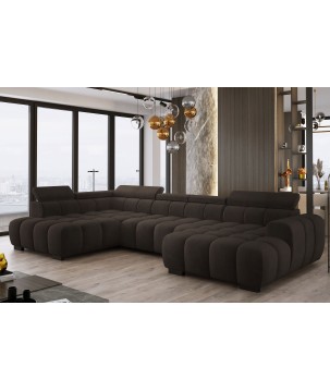 Narożnik BULL XL Lewostronny z elektryczną funkcją regulacji tkanina Salvador 07 WERSAL