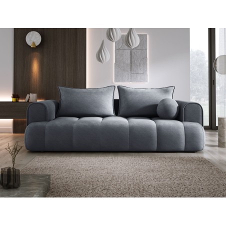 Sofa COCO z funkcja spania i pojemnikiem CIEMNY SZARY CLOUD 91