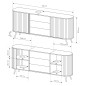 Komoda VILO 196 cm 2D3S Dąb Cremona – Nowoczesna z Ryflowanymi Frontami, Czarne Nogi Komoda VILO 196 cm 2D3S Dąb Cremona – Nowoczesna z Ryflowanymi Frontami, Czarne Nogi