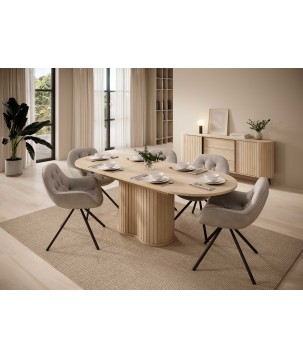 Stół Rozkładany VILO Dąb Cremona 180-220 cm – Nowoczesny Loftowy Design