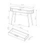 Toaletka VILO Dąb Cremona 120 cm – Nowoczesna z Metalowymi Czarnymi Nogami Toaletka VILO Dąb Cremona 120 cm – Nowoczesna z Metalowymi Czarnymi Nogami