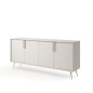 Komoda VERA 186 cm 4D Kaszmir – Nowoczesna Komoda na Metalowych Nogach do Salonu z Cichym Domykiem Styl Loft Glamour