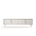 Stolik RTV VERA 186 cm 4D Kaszmir – Nowoczesna Szafka RTV do Salonu z Cichym Domykiem na Metalowych Nogach Glamour Loft