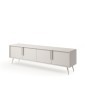 Stolik RTV VERA 186 cm 4D Kaszmir – Nowoczesna Szafka RTV do Salonu z Cichym Domykiem na Metalowych Nogach Glamour Loft