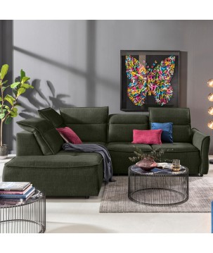 Narożnik MURILLO L Lewostronny z elektryczną regulacją siedziska w tkaninie VOGUE 11 WERSAL