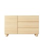 COMO komoda 130 cm 3 szuflady jasne drewno – nowoczesna komoda MDF, push-to-open, pełen wysuw, drewniane nogi, minimalistyczny d COMO komoda 130 cm 3 szuflady jasne drewno – nowoczesna komoda MDF, push-to-open, pełen wysuw, drewniane nogi, minimalistyczny d