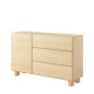 COMO komoda 130 cm 3 szuflady jasne drewno – nowoczesna komoda MDF, push-to-open, pełen wysuw, drewniane nogi, minimalistyczny d COMO komoda 130 cm 3 szuflady jasne drewno – nowoczesna komoda MDF, push-to-open, pełen wysuw, drewniane nogi, minimalistyczny d