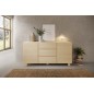 COMO komoda 160 cm 2 drzwi 3 szuflady jasne drewno – nowoczesna komoda MDF, push-to-open, pełen wysuw, drewniane nogi, minimalis COMO komoda 160 cm 2 drzwi 3 szuflady jasne drewno – nowoczesna komoda MDF, push-to-open, pełen wysuw, drewniane nogi, minimalis