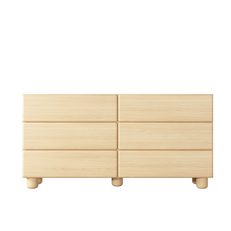 COMO komoda 160 cm 6 szuflad jasne drewno – nowoczesna komoda MDF, push-to-open, pełen wysuw, drewniane nogi, minimalistyczny de COMO komoda 160 cm 6 szuflad jasne drewno – nowoczesna komoda MDF, push-to-open, pełen wysuw, drewniane nogi, minimalistyczny de