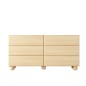 COMO komoda 160 cm 6 szuflad jasne drewno – nowoczesna komoda MDF, push-to-open, pełen wysuw, drewniane nogi, minimalistyczny de COMO komoda 160 cm 6 szuflad jasne drewno – nowoczesna komoda MDF, push-to-open, pełen wysuw, drewniane nogi, minimalistyczny de