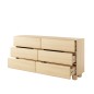 COMO komoda 160 cm 6 szuflad jasne drewno – nowoczesna komoda MDF, push-to-open, pełen wysuw, drewniane nogi, minimalistyczny de COMO komoda 160 cm 6 szuflad jasne drewno – nowoczesna komoda MDF, push-to-open, pełen wysuw, drewniane nogi, minimalistyczny de
