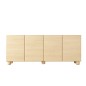 COMO komoda 200 cm 4-drzwiowa jasne drewno – nowoczesna duża komoda MDF, push-to-open, drewniane nogi, minimalistyczny design COMO komoda 200 cm 4-drzwiowa jasne drewno – nowoczesna duża komoda MDF, push-to-open, drewniane nogi, minimalistyczny design